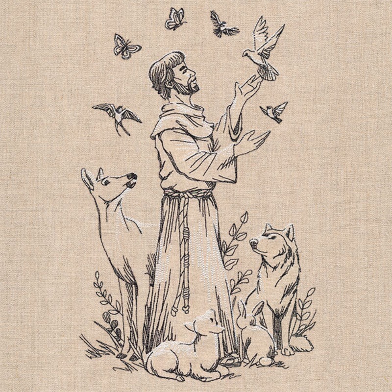 St. Francis of Assisi – Patron Saint of Animals Etching
