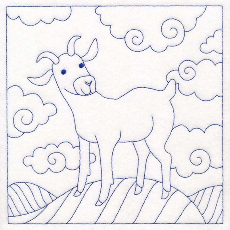 Whimsical Farm Life Quilting – Goat (Double Run)