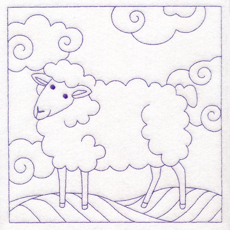 Whimsical Farm Life Quilting – Sheep (Double Run)