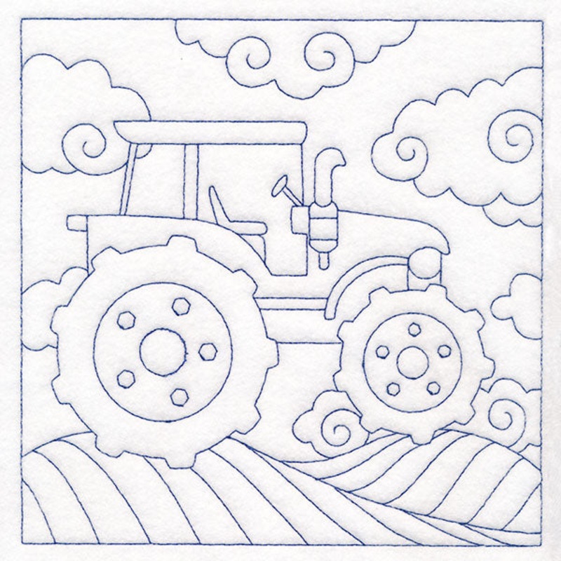 Whimsical Farm Life Quilting – Tractor (Double Run)