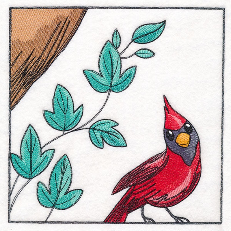 Woodland Animal Friends Window Scene – Cardinal