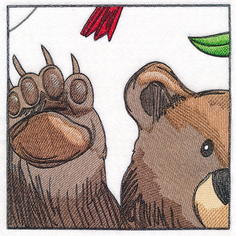 Woodland Animal Friends Window Scene – Left Side Bear