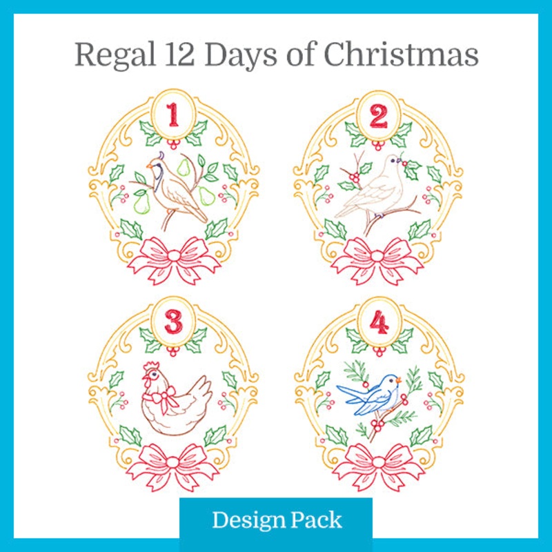 A Regal 12 Days of Christmas (Vintage) Design Pack