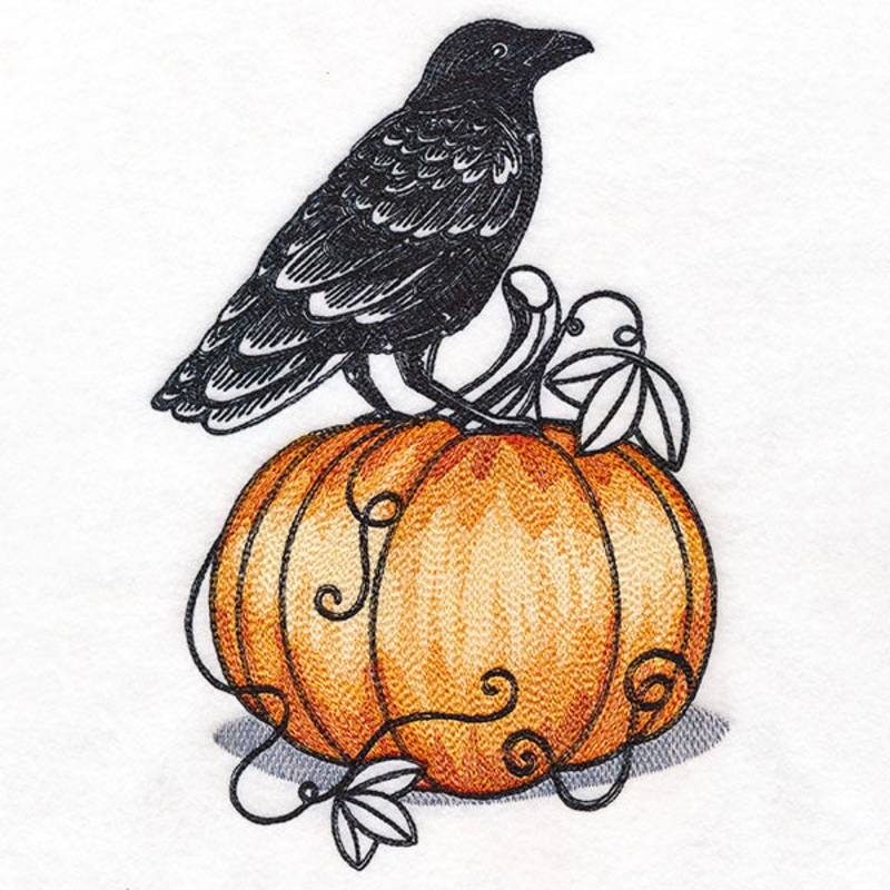 Autumn’s Raven and Pumpkin|8.76″ x 5.85″ / 222.51mm x 148.59mm|7.8″ x 5.21″ / 198.12mm x 132.3mm|6.85″ x 4.57″ / 173.97mm x 116.19mm|All Sizes
