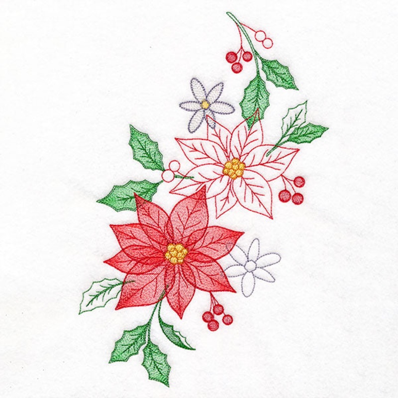 Cascading Poinsettias Christmas Feature