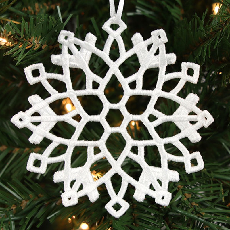 Christmas Flurry Snowflake Ornament 3 (Lace)