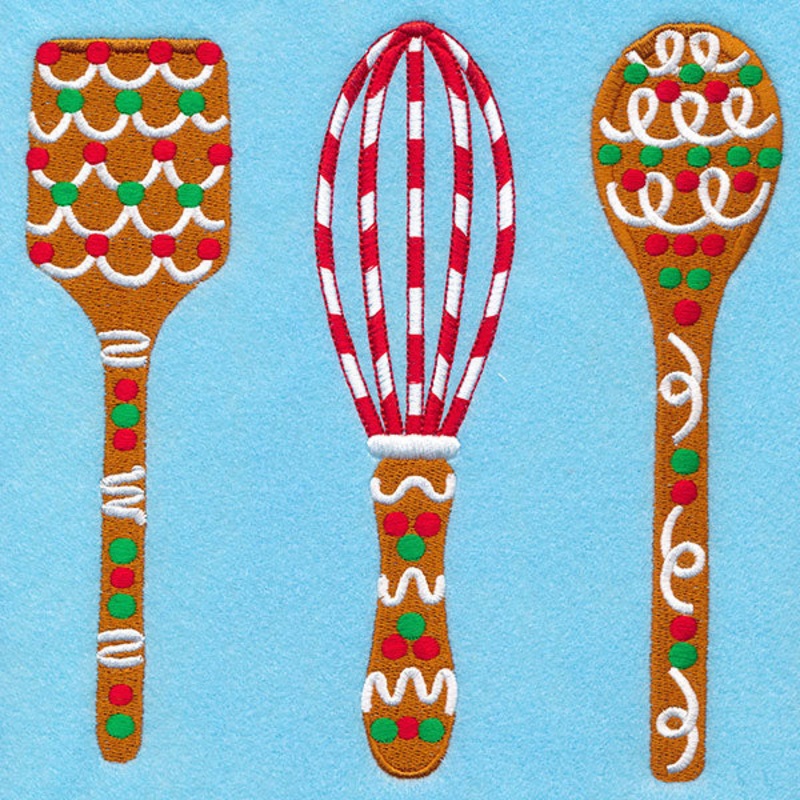 Christmas Gingerbread Utensils Trio