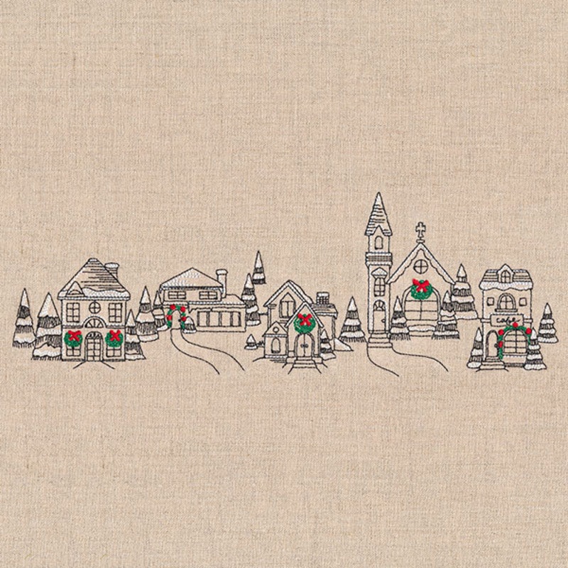 Christmas Village Border|3.98″ x 11.75″ / 101.15mm x 298.45mm|3.18″ x 9.38″ / 80.74mm x 238.25mm|2.64″ x 7.78″ / 66.97mm x 197.6mm|2.32″ x 6.85″ / 58.97mm x 173.99mm|All Sizes