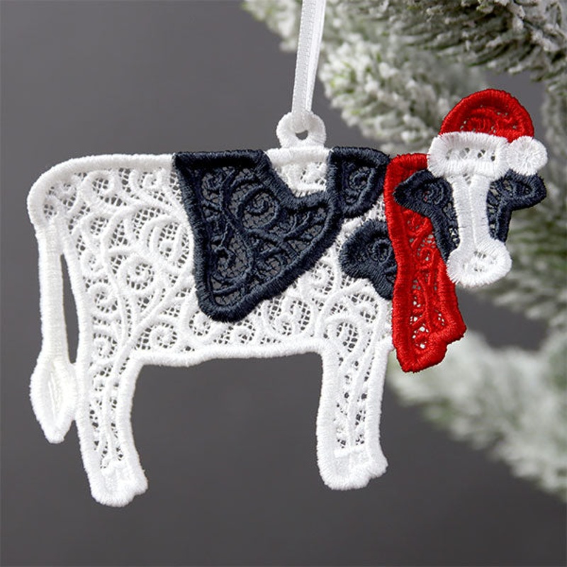 Country Christmas Treasures – Cow (Lace)