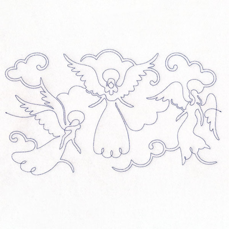 Christmas Hallelujah Angels (Edge-to-Edge Quilting)