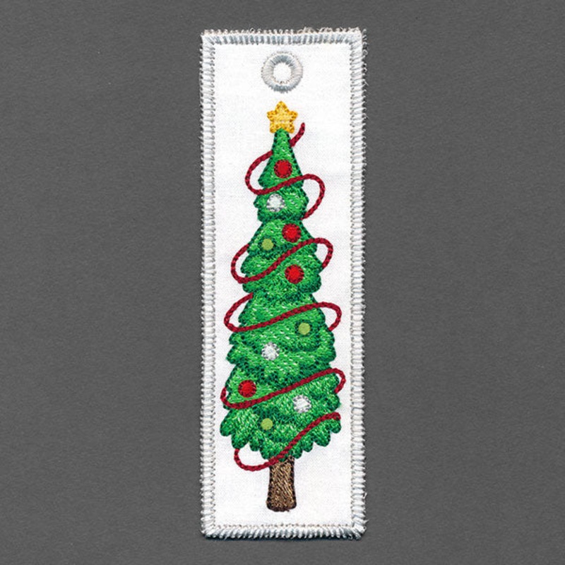 Christmas Tree Bookmark (In-the-Hoop)