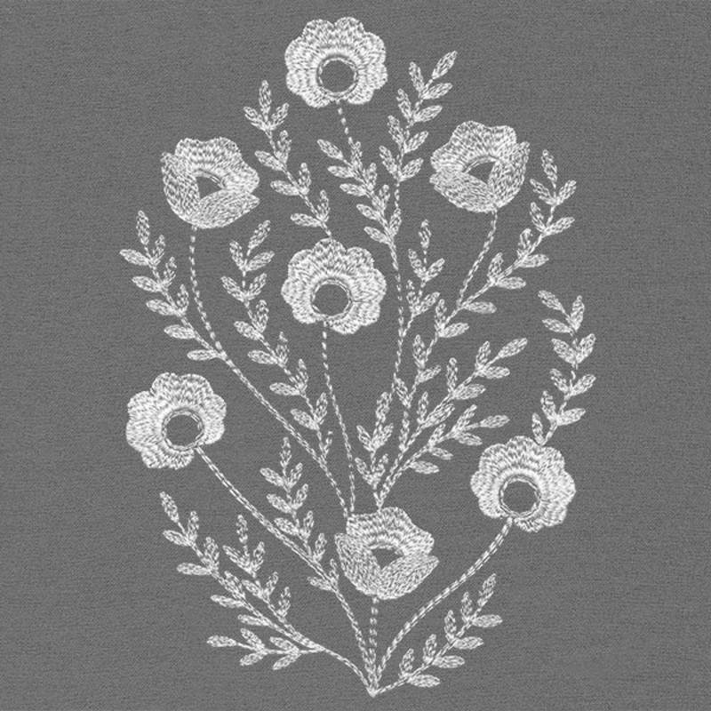 Embellished with Blooms Feature (Whitework)