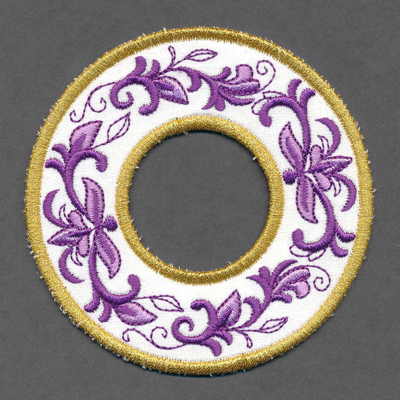 Festive & Elegant Alphabet Ornaments – Letter O (In-the-Hoop)