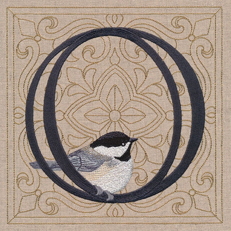 For the Love of Birds Square – Letter O & Chickadee