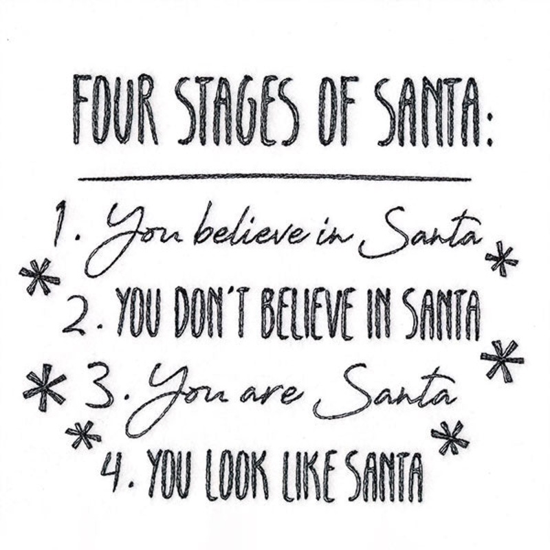 Four Stages of Santa at Christmas