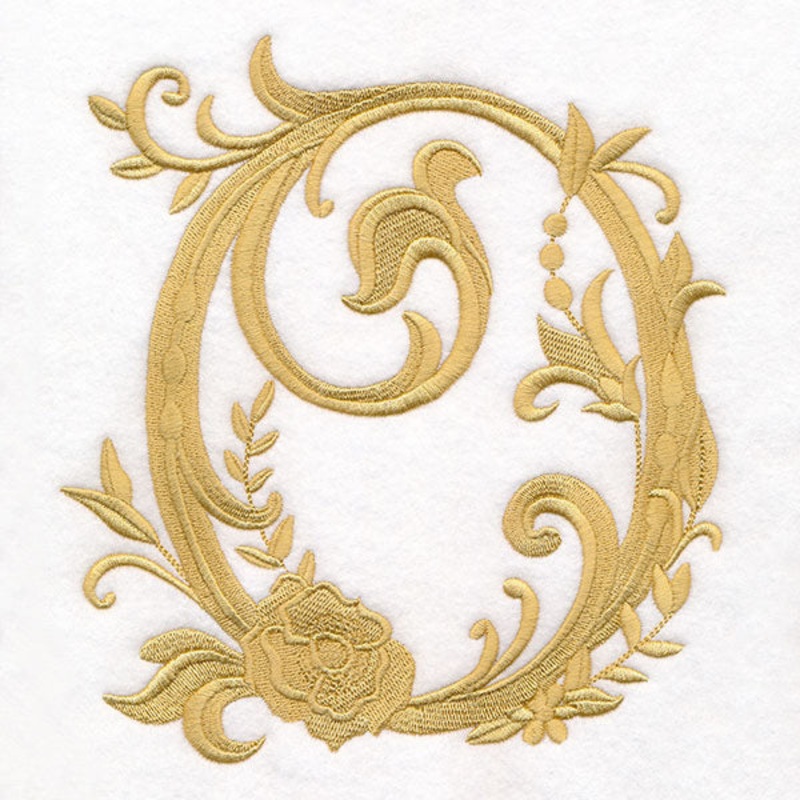 Baroque Filigree Letter in Bloom – O