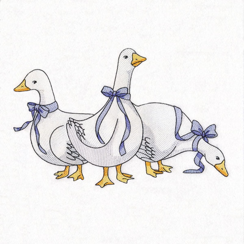 Blue Ribbon Goose Trio|6.85″ x 10.48″ / 173.93mm x 266.2mm|5.85″ x 8.95″ / 148.52mm x 227.27mm|5.09″ x 7.8″ / 129.41mm x 198.11mm|4.47″ x 6.85″ / 113.63mm x 173.95mm|All Sizes