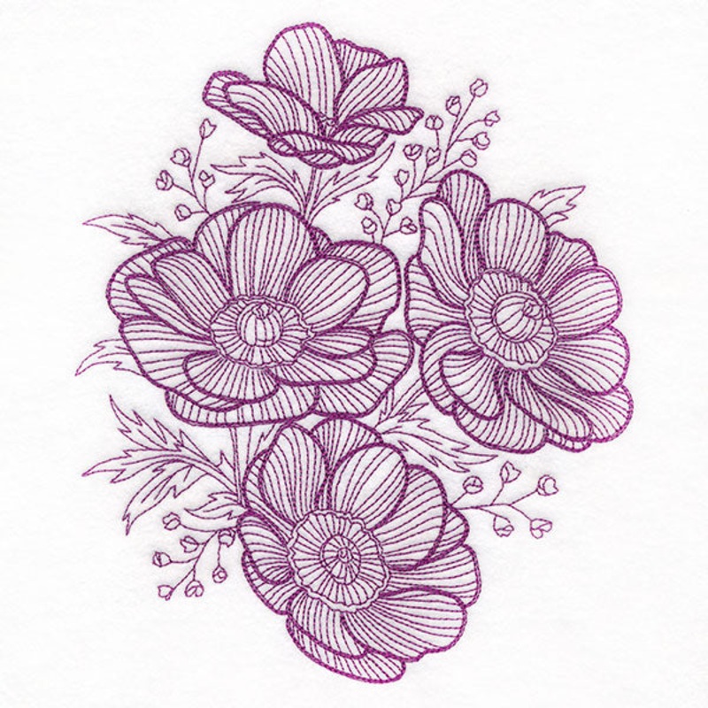 Dimension in Contour Anemone Bouquet