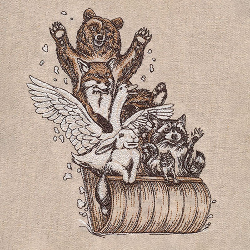 Downhill Toboggan Adventures Woodland Animals