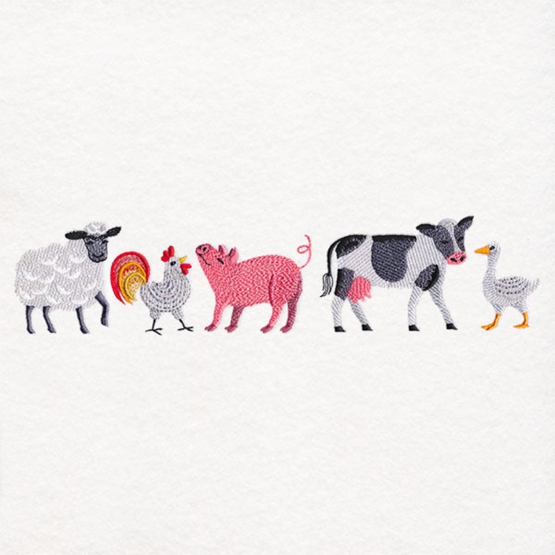 Fabulous Farm Animal Friends Border