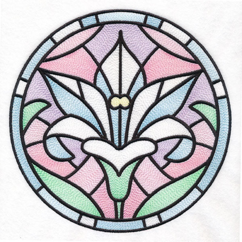 For the Love of Easter Stained Glass Circle – Lilies