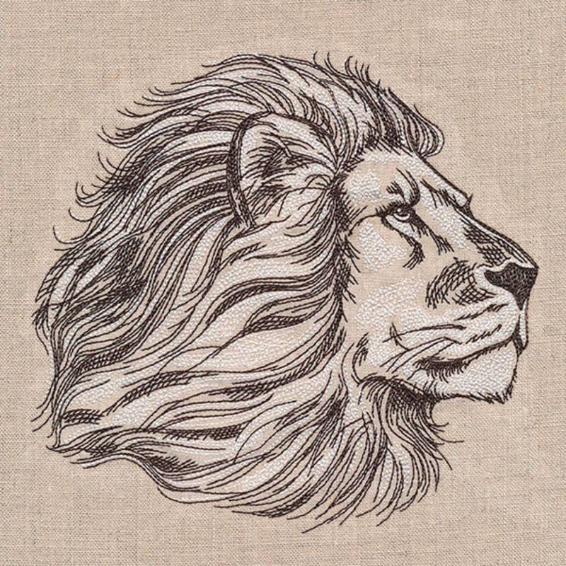 The Pride of a Lion Etching|6.85″ x 7.24″ / 173.99mm x 183.95mm|5.85″ x 6.19″ / 148.59mm x 157.1mm|4.85″ x 5.13″ / 123.19mm x 130.24mm|All Sizes