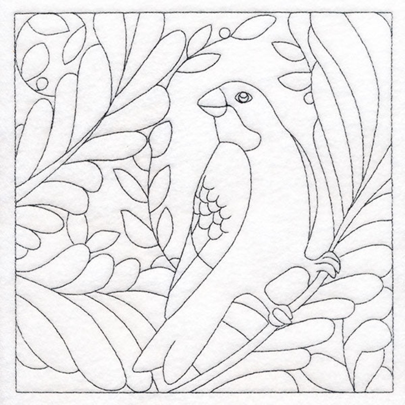For the Birds Quilting – Grosbeak (Double Run)