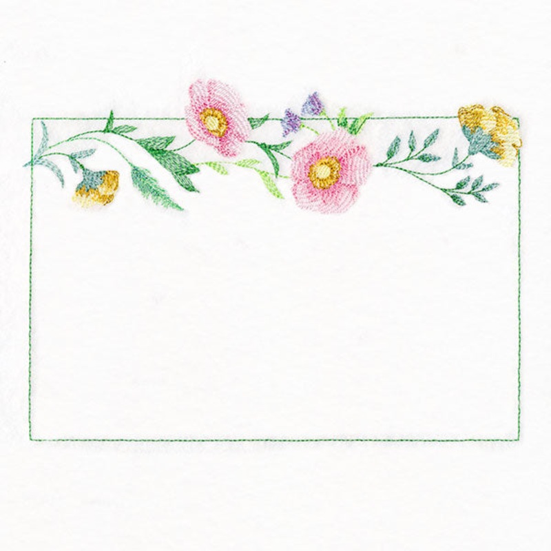 Fresh and Timeless Flowers Quilt Label