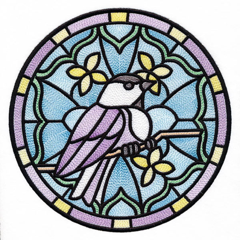 Stained Glass Birds – Chickadee