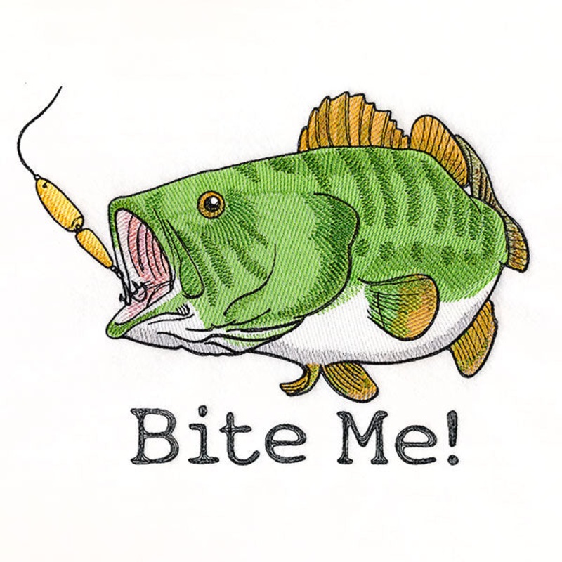 Bite Me Bass|6.85″ x 9.12″ / 173.99mm x 231.52mm|5.84″ x 7.77″ / 148.33mm x 197.37mm|4.85″ x 6.45″ / 123.19mm x 163.92mm|All Sizes