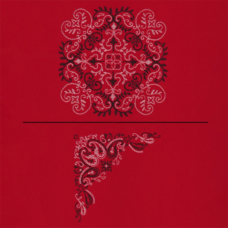 Delicate Paisley Pattern Bandana Pillow Pair