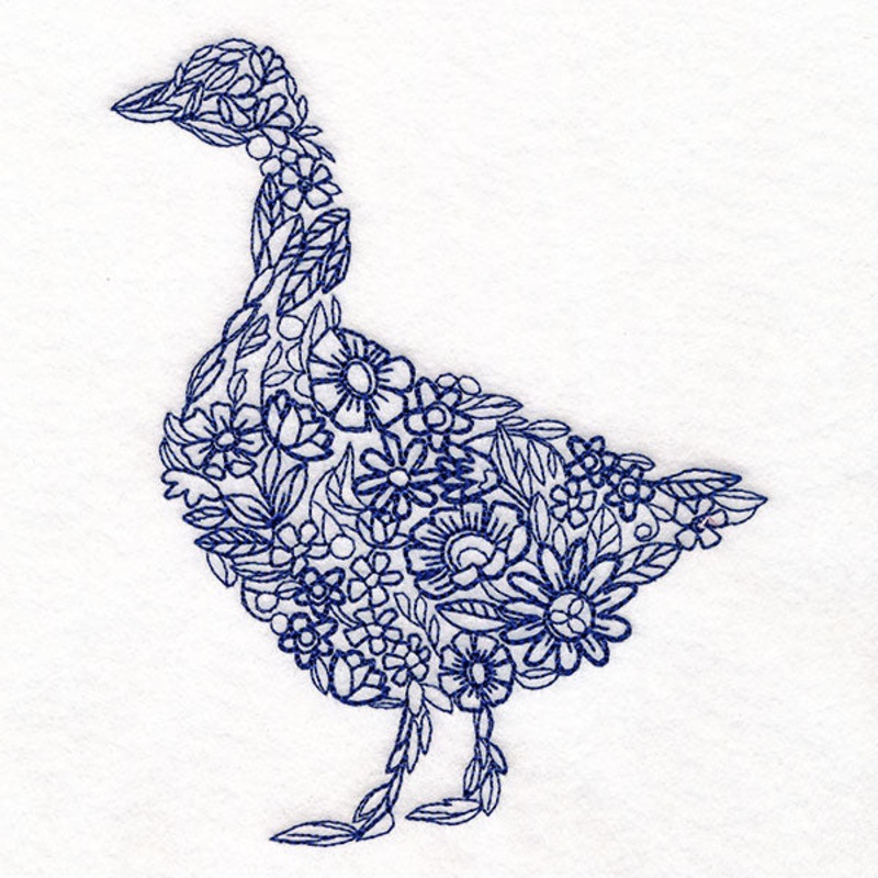 Made to Bloom Flower Goose|6.19″ x 5.16″ / 157.11mm x 131.03mm|5.44″ x 4.54″ / 138.07mm x 115.19mm|4.65″ x 3.88″ / 118.03mm x 98.45mm|3.88″ x 3.24″ / 98.45mm x 82.17mm|All Sizes
