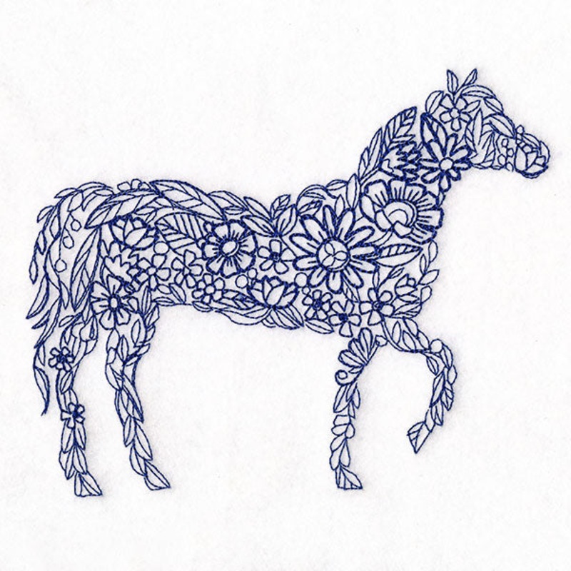 Made to Bloom Flower Horse|5.58″ x 6.83″ / 141.75mm x 173.61mm|4.89″ x 5.99″ / 124.28mm x 152.2mm|4.24″ x 5.19″ / 107.62mm x 131.75mm|3.52″ x 4.31″ / 89.35mm x 109.45mm|All Sizes