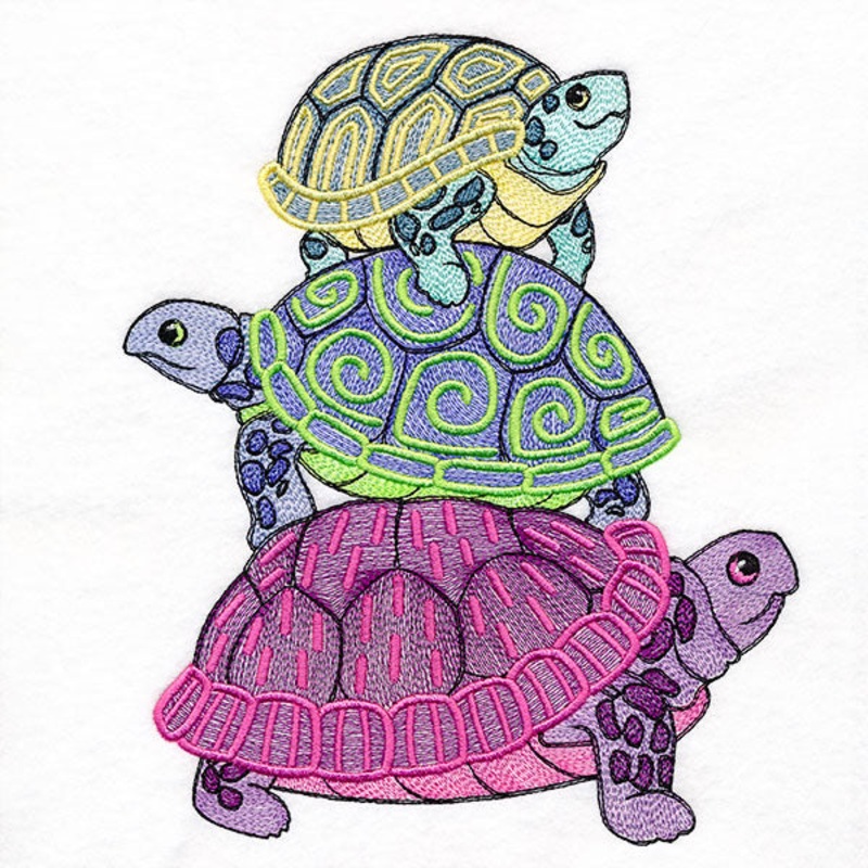 Sunny Days Turtle Stack|7.8″ x 6.55″ / 198.02mm x 166.41mm|6.97″ x 5.85″ / 177.01mm x 148.71mm|5.78″ x 4.86″ / 146.77mm x 123.38mm|All Sizes