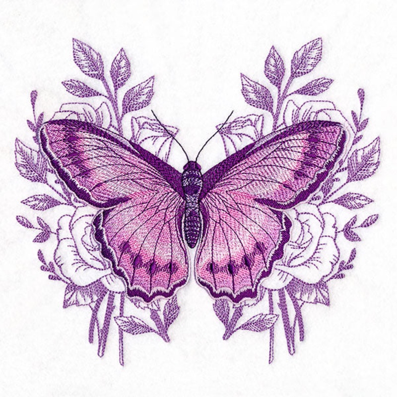 Wondrous Butterfly and Roses|6.85″ x 7.58″ / 173.99mm x 192.49mm|5.86″ x 6.49″ / 148.93mm x 164.76mm|4.85″ x 5.37″ / 123.19mm x 136.28mm|All Sizes
