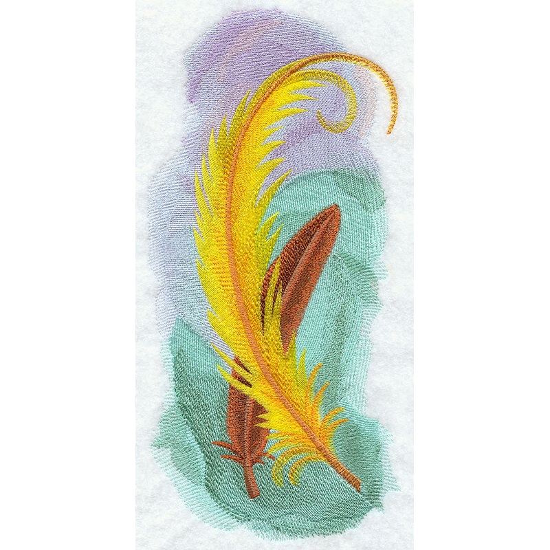Bird of Paradise Feathers in Watercolor