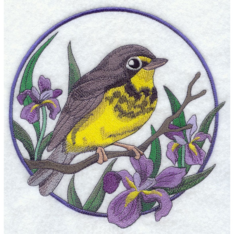 Canada Warbler and Iris Circle
