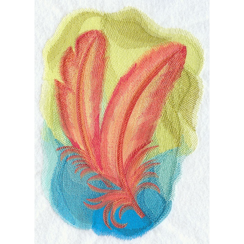 Flamingo Feathers in Watercolor