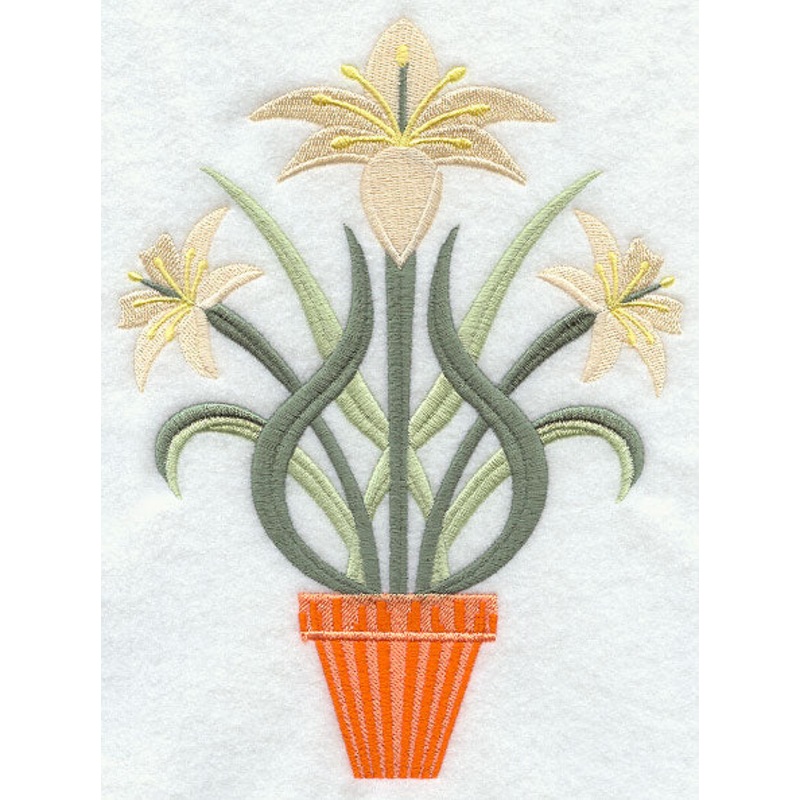 Art Deco Lilies|7.89″ x 5.85″ / 200.31mm x 148.51mm|6.54″ x 4.85″ / 166.08mm x 123.13mm|3.85″ x 2.85″ / 97.81mm x 72.46mm|All Sizes