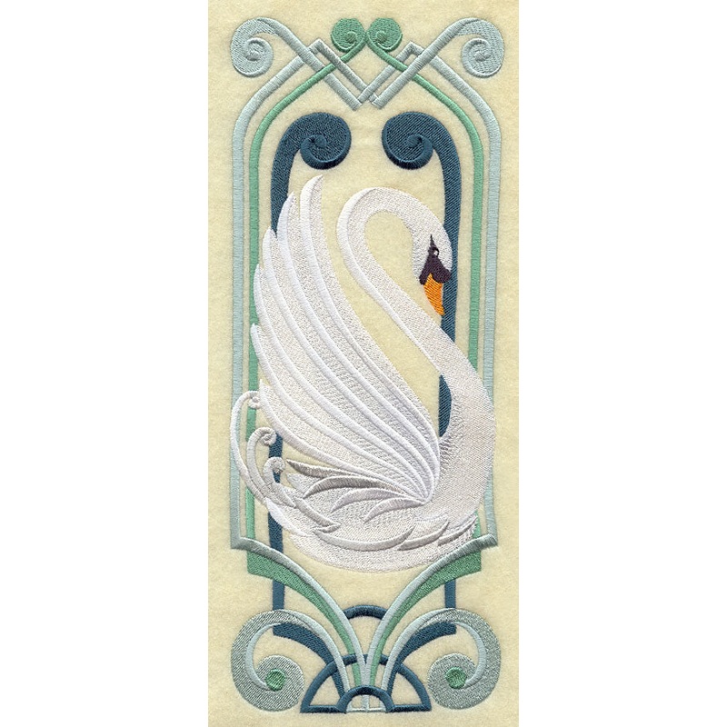 Art Deco Swan|11.8″ x 4.69″ / 299.63mm x 119.14mm|9.41″ x 3.74″ / 238.92mm x 95.03mm|6.86″ x 2.73″ / 174.17mm x 69.37mm|All Sizes