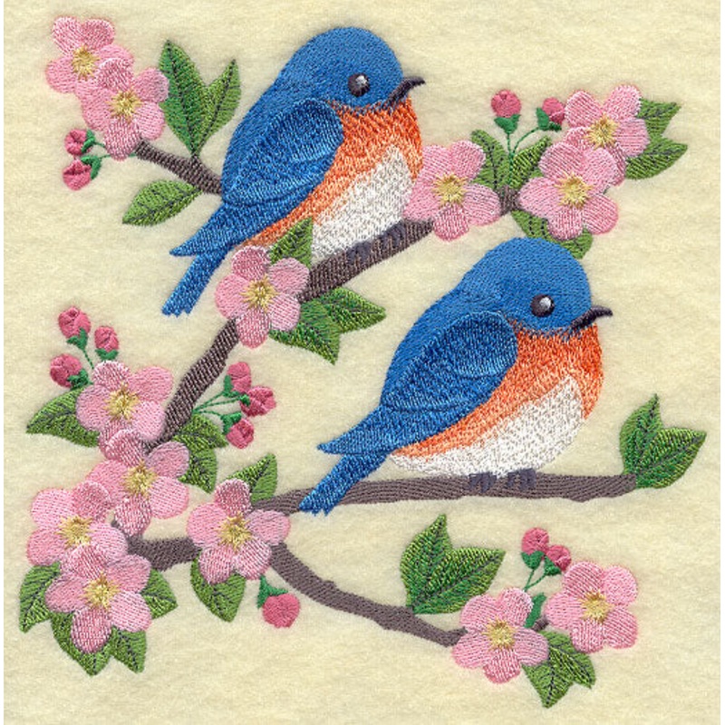 Blossoms and Bluebirds|6.87″ x 6.85″ / 174.5mm x 173.99mm|5.87″ x 5.85″ / 149.1mm x 148.59mm|4.87″ x 4.86″ / 123.7mm x 123.44mm|3.86″ x 3.82″ / 98.04mm x 97.03mm|All Sizes