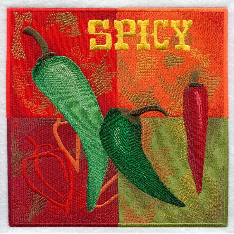 Chili Pepper Medley – Spicy|7.77″ x 7.82″ / 197.39mm x 198.58mm|6.82″ x 6.85″ / 173.27mm x 173.94mm|5.84″ x 5.87″ / 148.37mm x 149.04mm|4.87″ x 4.9″ / 123.74mm x 124.44mm|3.85″ x 3.87″ / 97.84mm x 98.24mm|All Sizes
