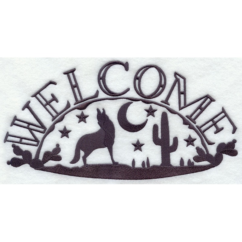 Southwestern Welcome – Coyote|5.95″ x 11.69″ / 151.18mm x 297mm|4.79″ x 9.41″ / 121.74mm x 239.09mm|3.98″ x 7.81″ / 101.08mm x 198.44mm|3.5″ x 6.87″ / 88.85mm x 174.41mm|All Sizes