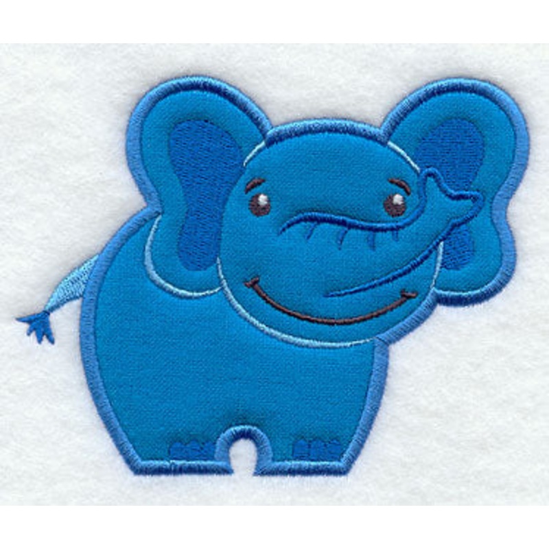 Playful Elephant (Applique)|3.81″ x 4.87″ / 96.7mm x 123.8mm|3.03″ x 3.88″ / 76.93mm x 98.55mm|All Sizes