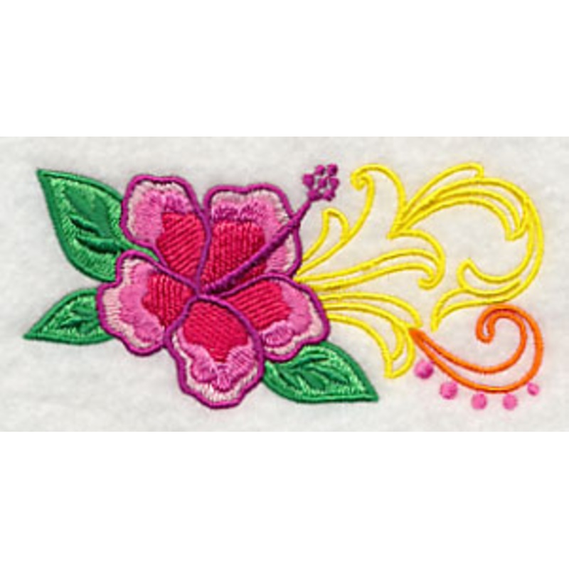 Brilliant Hibiscus Border|1.83″ x 3.87″ / 46.48mm x 98.3mm