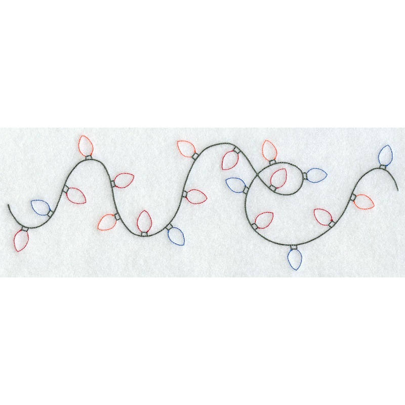 Festive Christmas Lights Border