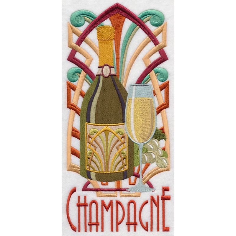 Art Deco Champagne|11.77″ x 5.42″ / 299.01mm x 137.74mm|9.38″ x 4.32″ / 238.32mm x 109.83mm|6.85″ x 3.16″ / 173.99mm x 80.26mm|7.81″ x 3.6″ / 198.37mm x 91.44mm|All Sizes
