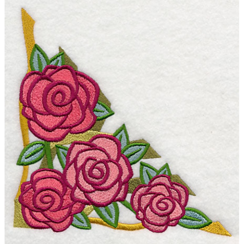 Art Deco Rose Corner|5.93″ x 5.86″ / 150.58mm x 148.73mm|4.92″ x 4.86″ / 124.89mm x 123.33mm|3.86″ x 3.81″ / 97.94mm x 96.68mm|All Sizes
