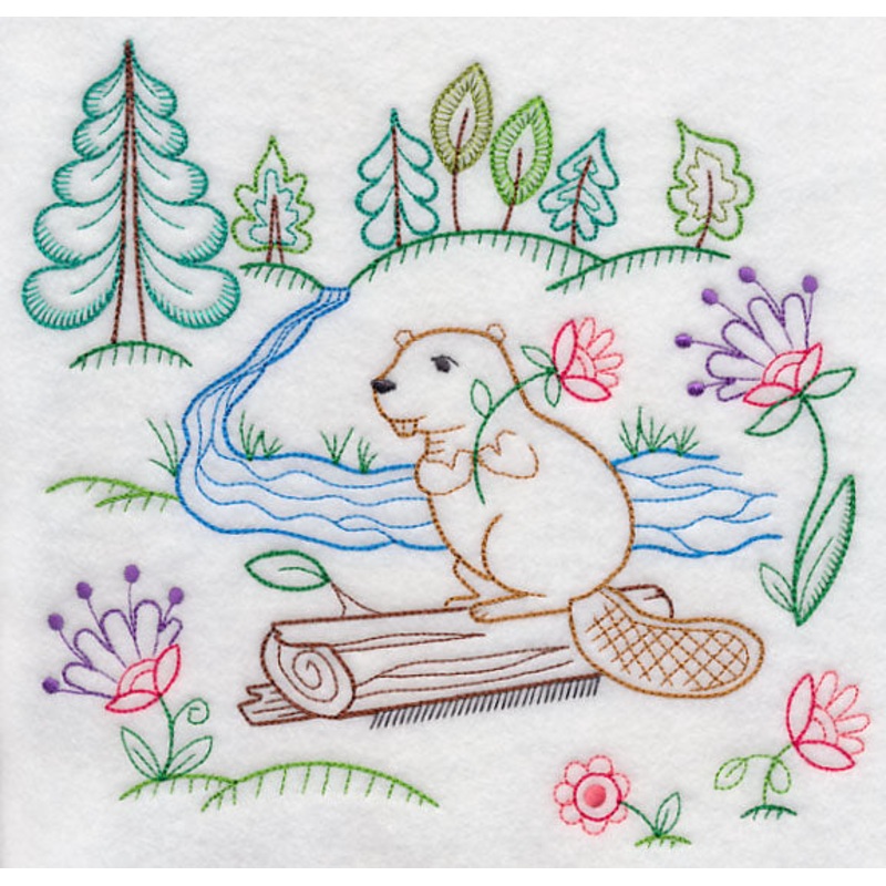 Beaver Finds a Flower (Vintage)