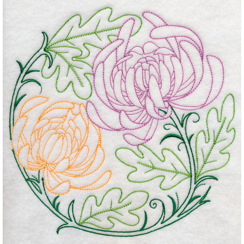 Colorful Chrysanthemums (Vintage)